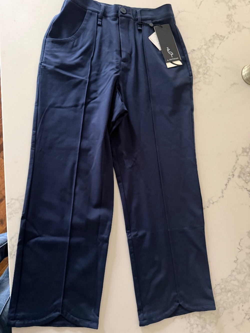 A Putnam Tulip Pant Dress Blue Size 2